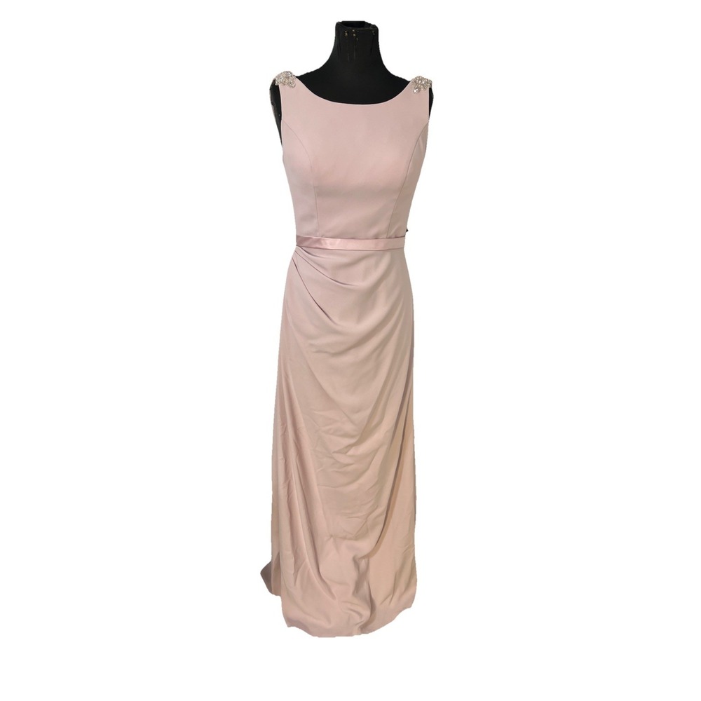 Mark Lesley Angelique Sherbet Bridal Dress Size 12 Maxi Jewel Wedding Event 9129